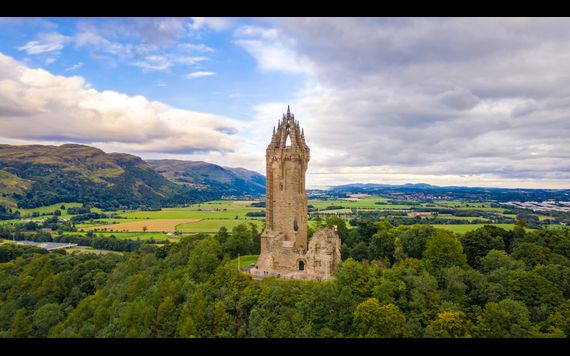 National Wallace Monument in Stirling in Scotland The Wallace National Monument in honour of William Wallace (Braveheart) in Stirling, Scotland (United Kingdom)